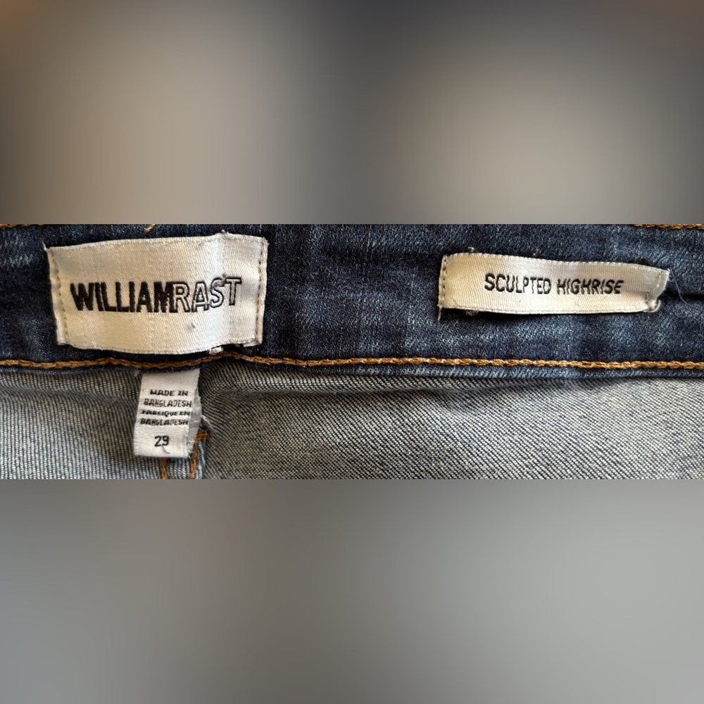 William Rast Navy Blue Skinny Ripped Jeans - Picture 2 of 2